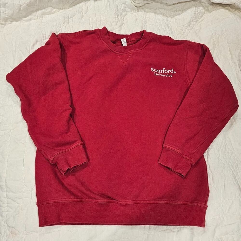 Lululemon Stanford Univ. Pullover Sweater Size 8 MEDIUM Red Sweatshirt Rush